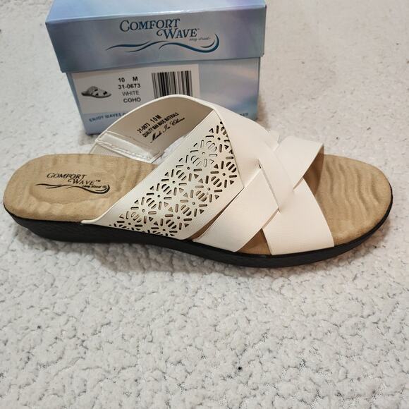 NEW Easy Street Women's COHO Slide Sandal White size 10 - Picture 2 of 7